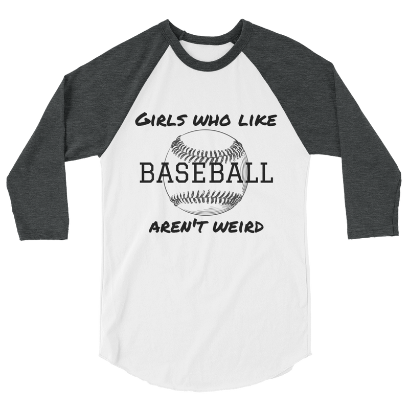 Girls Who Like Baseball 3/4 sleeve raglan shirt