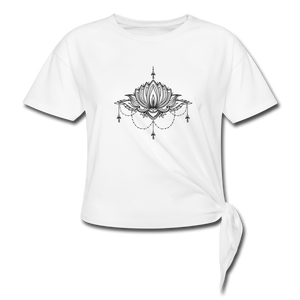 Lotus Women's Knotted T-Shirt - white