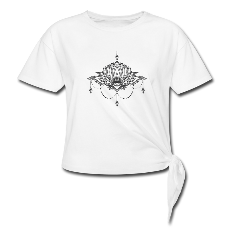 Lotus Women's Knotted T-Shirt - white