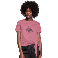 Lotus Women's Knotted T-Shirt - mauve