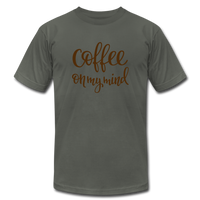 Coffee on My Mind Unisex Jersey T-Shirt by Bella + Canvas - asphalt